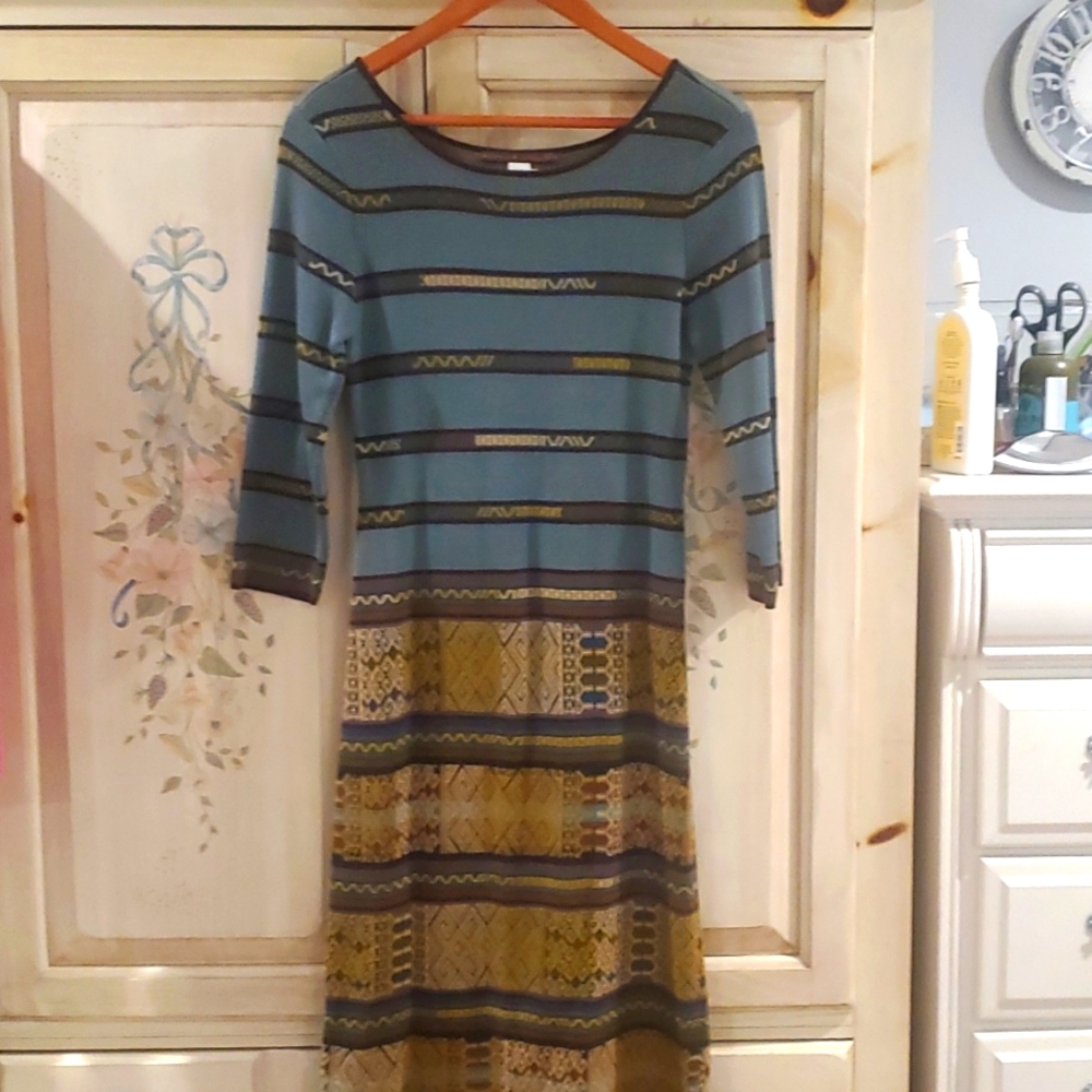 NWOT Peruvian Connection Pima Cotton long sleeve Maxi Dress xsp